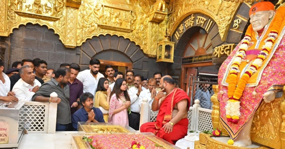 TVK Leader Vijay at Shirdi Sai Baba Temple