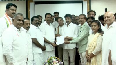 TVK vijay with congress members